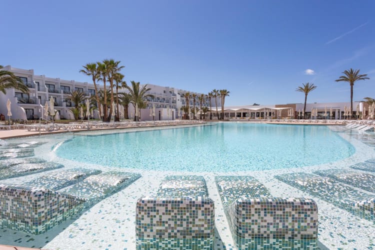 Pool and stone beds